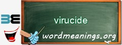 WordMeaning blackboard for virucide